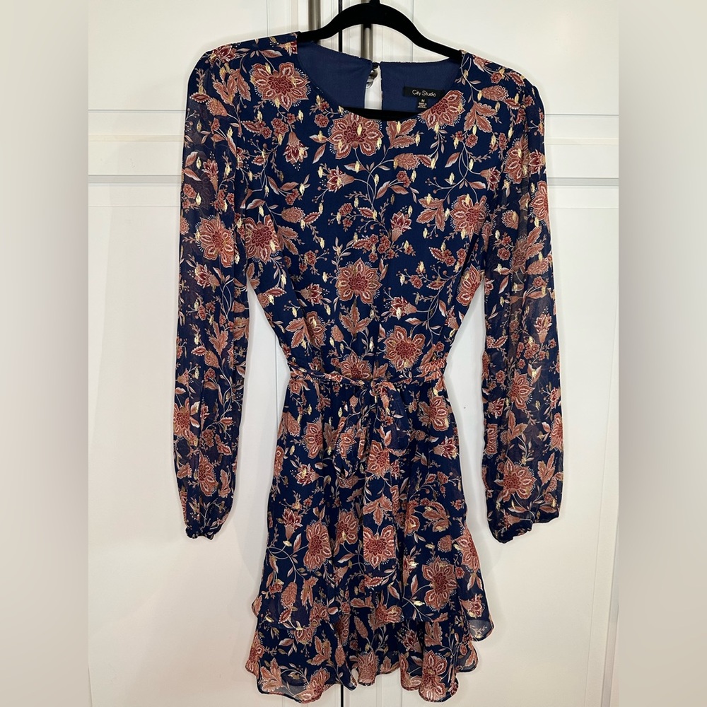City Studio Long Sleeve Dress